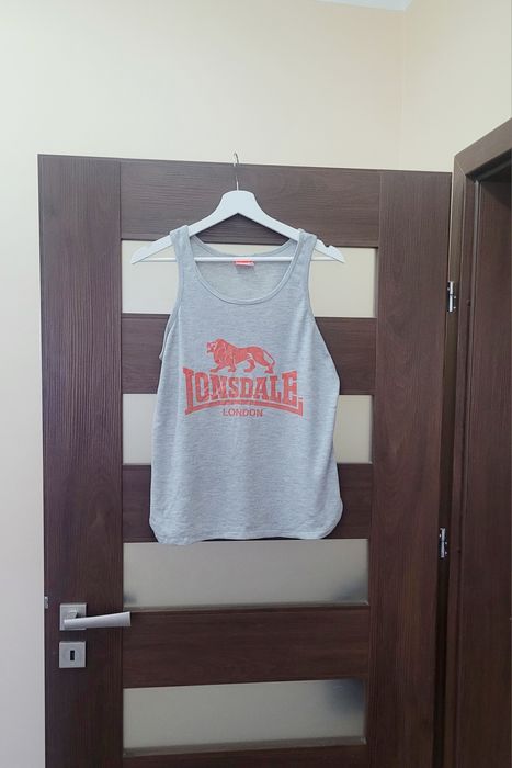 Koszulka damska L rozmiar Lonsdale bokserka szara na ramiączkach