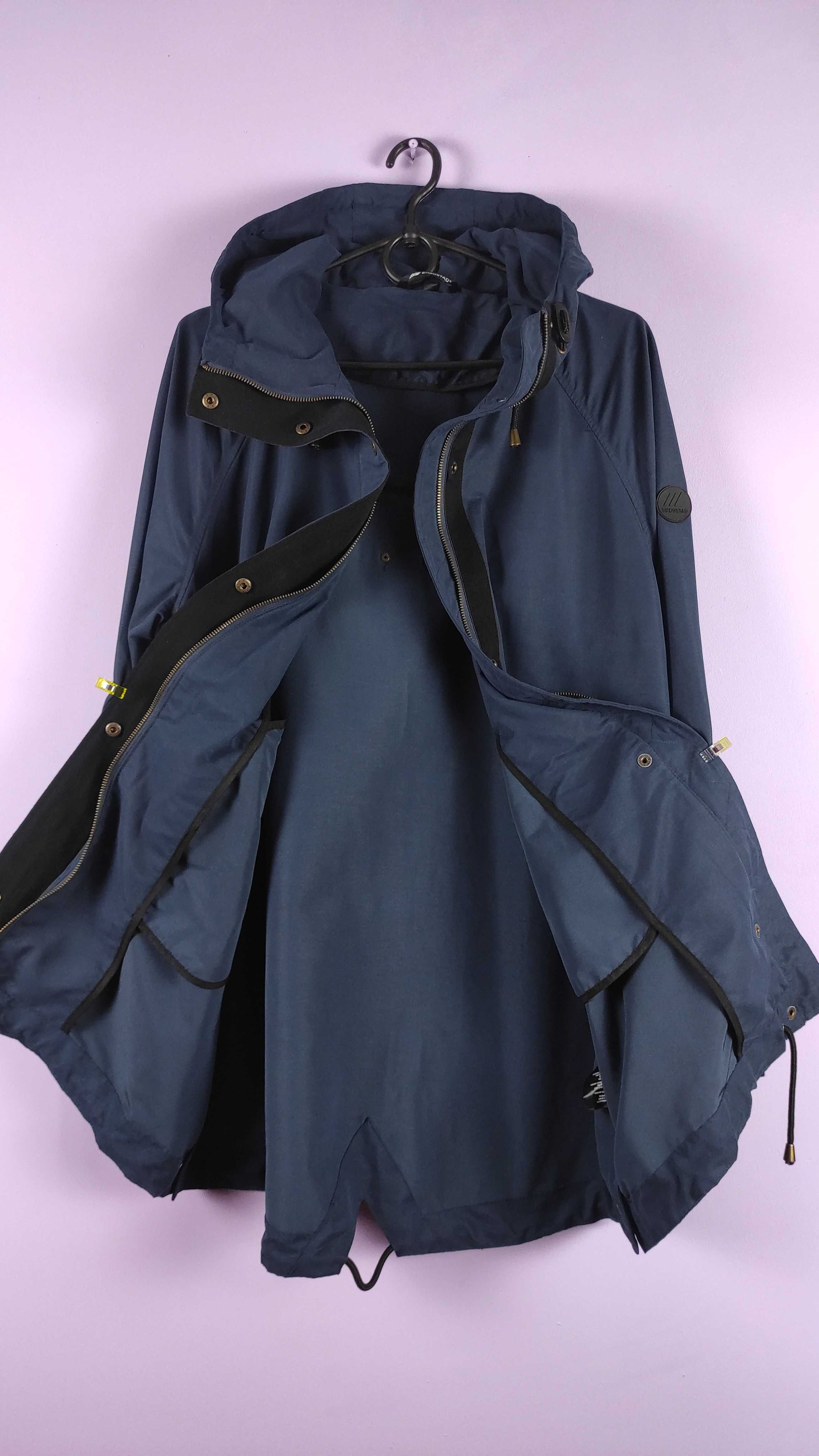 Kurtka parka z kapturem granatowa casual Skogstad 42/46