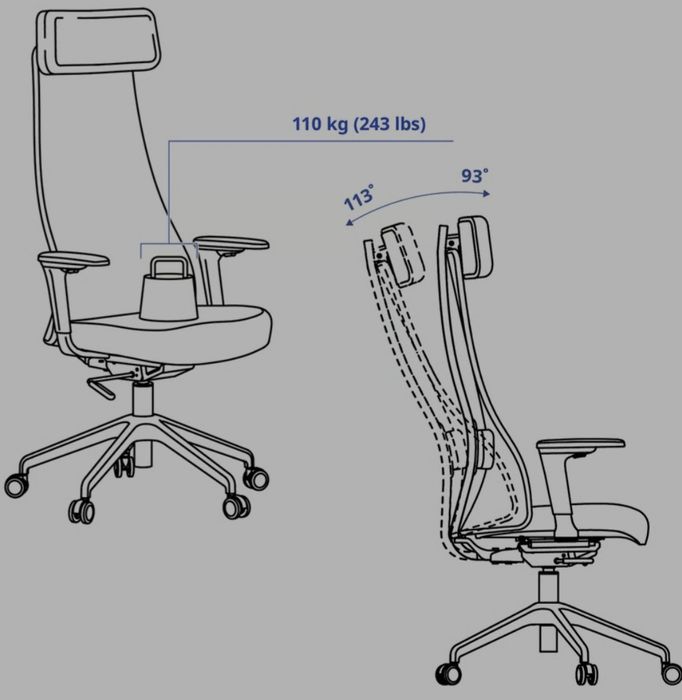 Krzesło biurowe JÄRVFJÄLLET