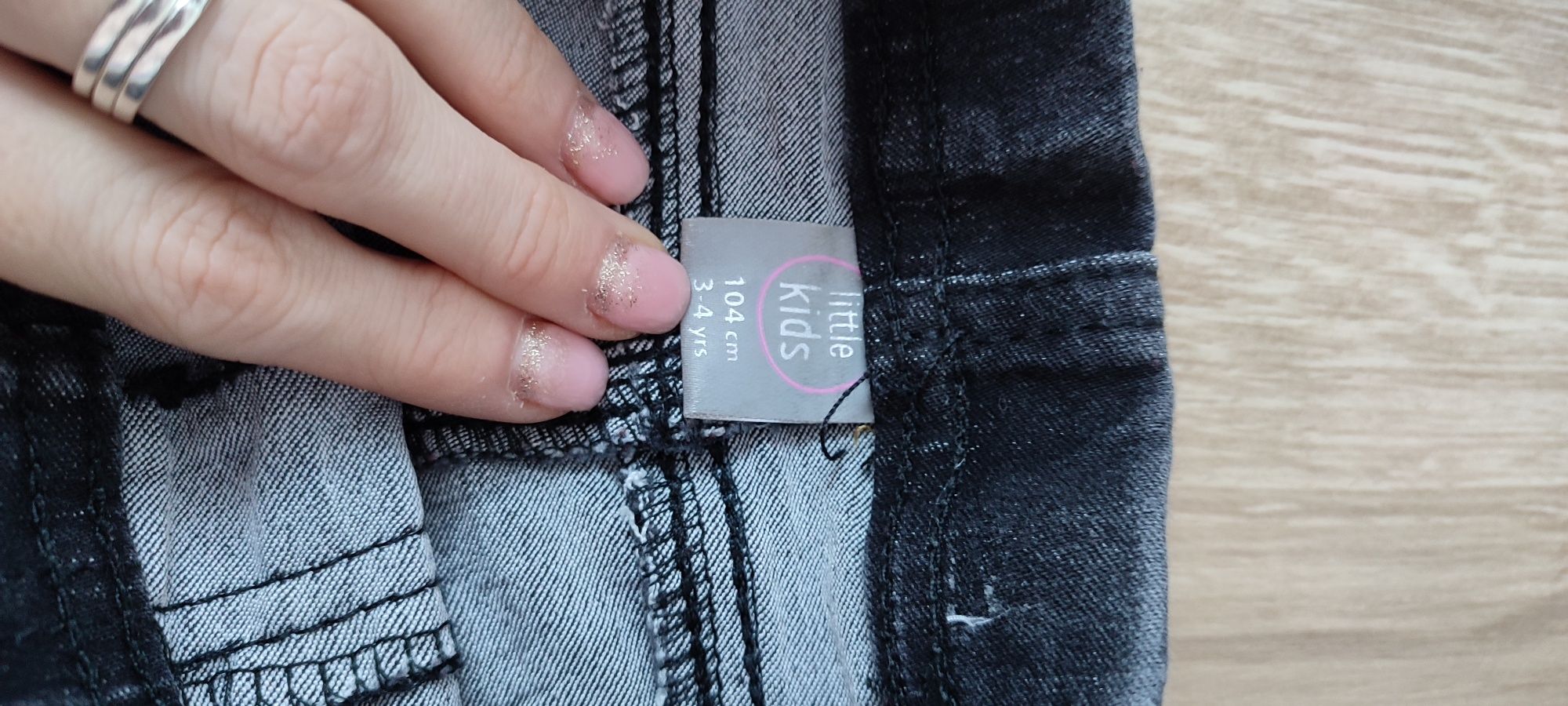 Spodnie legginsy jeansowe rurki 104 + bluzeczka