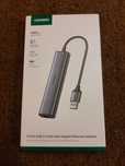 USB-хаб Ugreen CM475 5 in 1 , USB 3.0 - 3x, Type-C + RJ45(1000M)