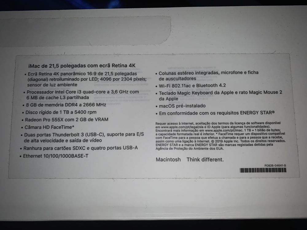 Apple imac 21,5 (4k)