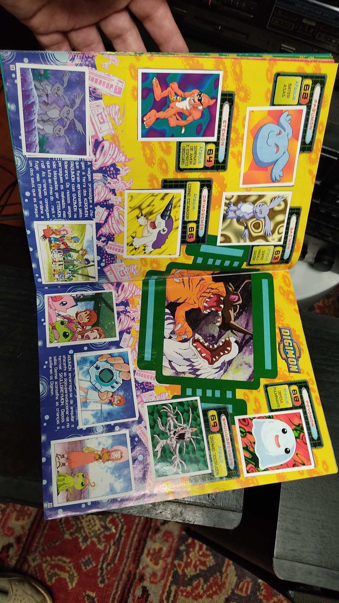Digimon Caderneta Panini 2000 completa com poster