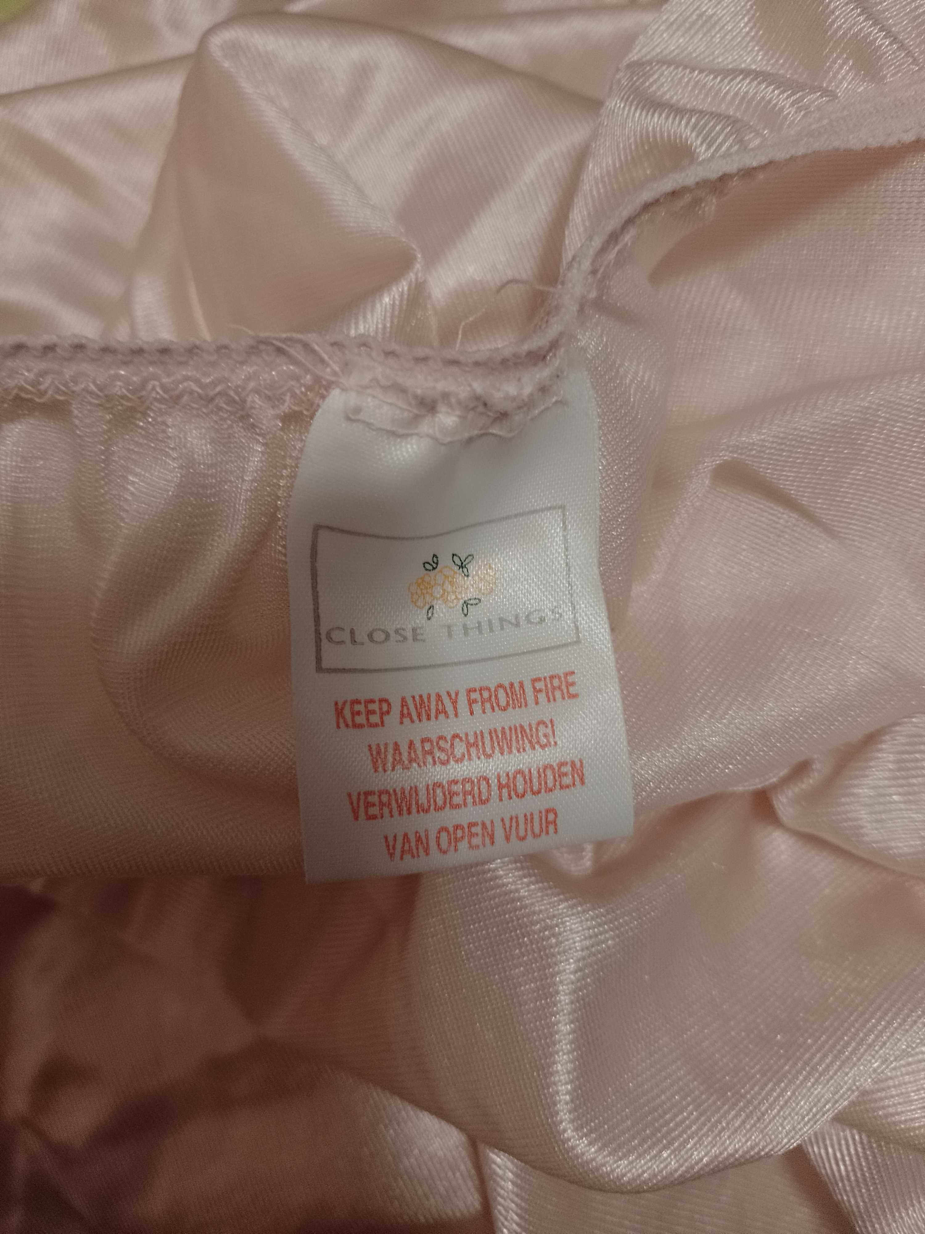 (40/42) (L/XL) Różowa półhalka pod spódnicę z Londynu, halka