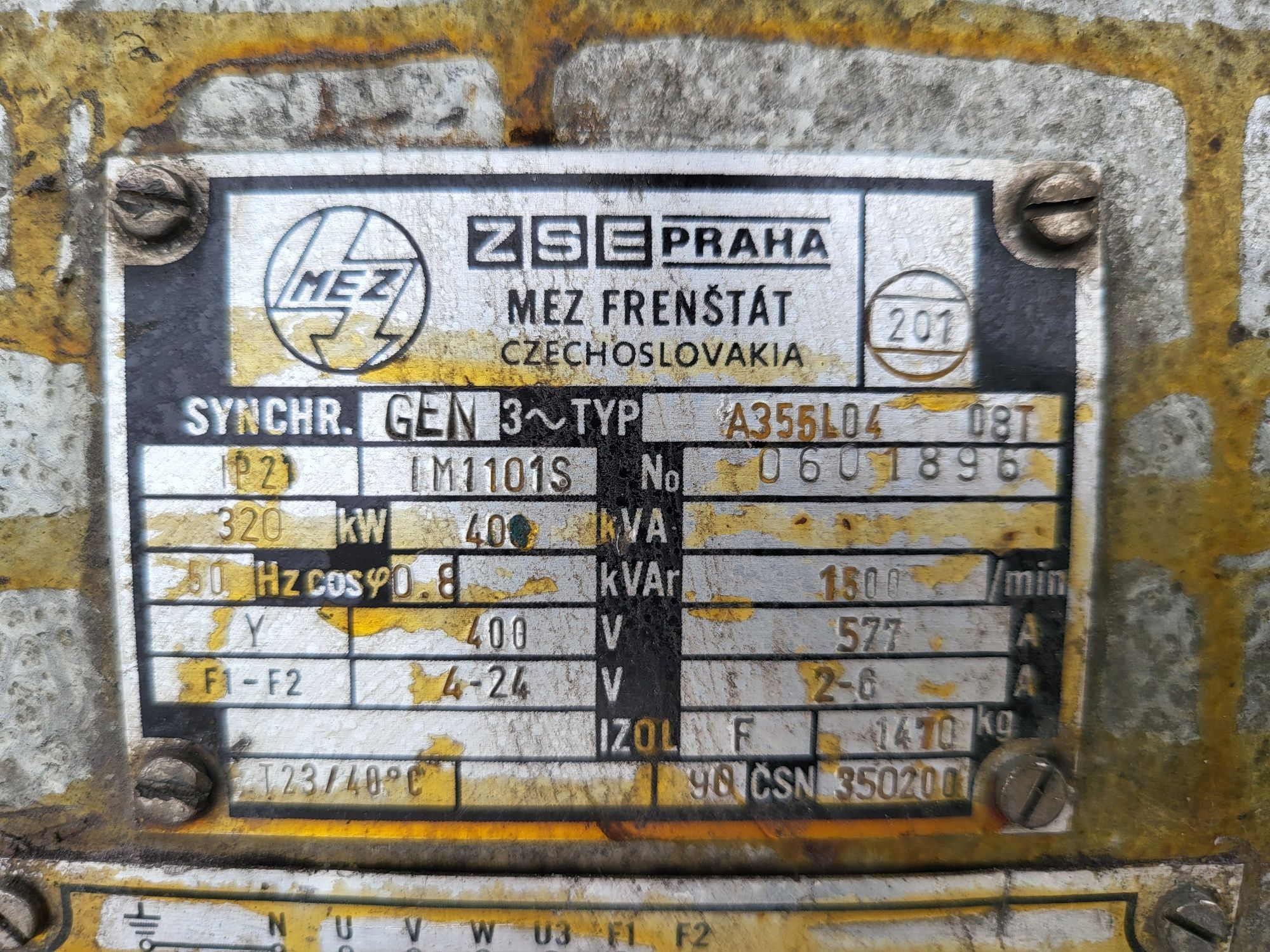 Agregat pradądotworczy 320kw Henschel turbo v12 200kw