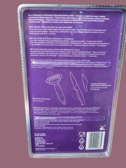 Obierak i nóż ceramiczny zestaw