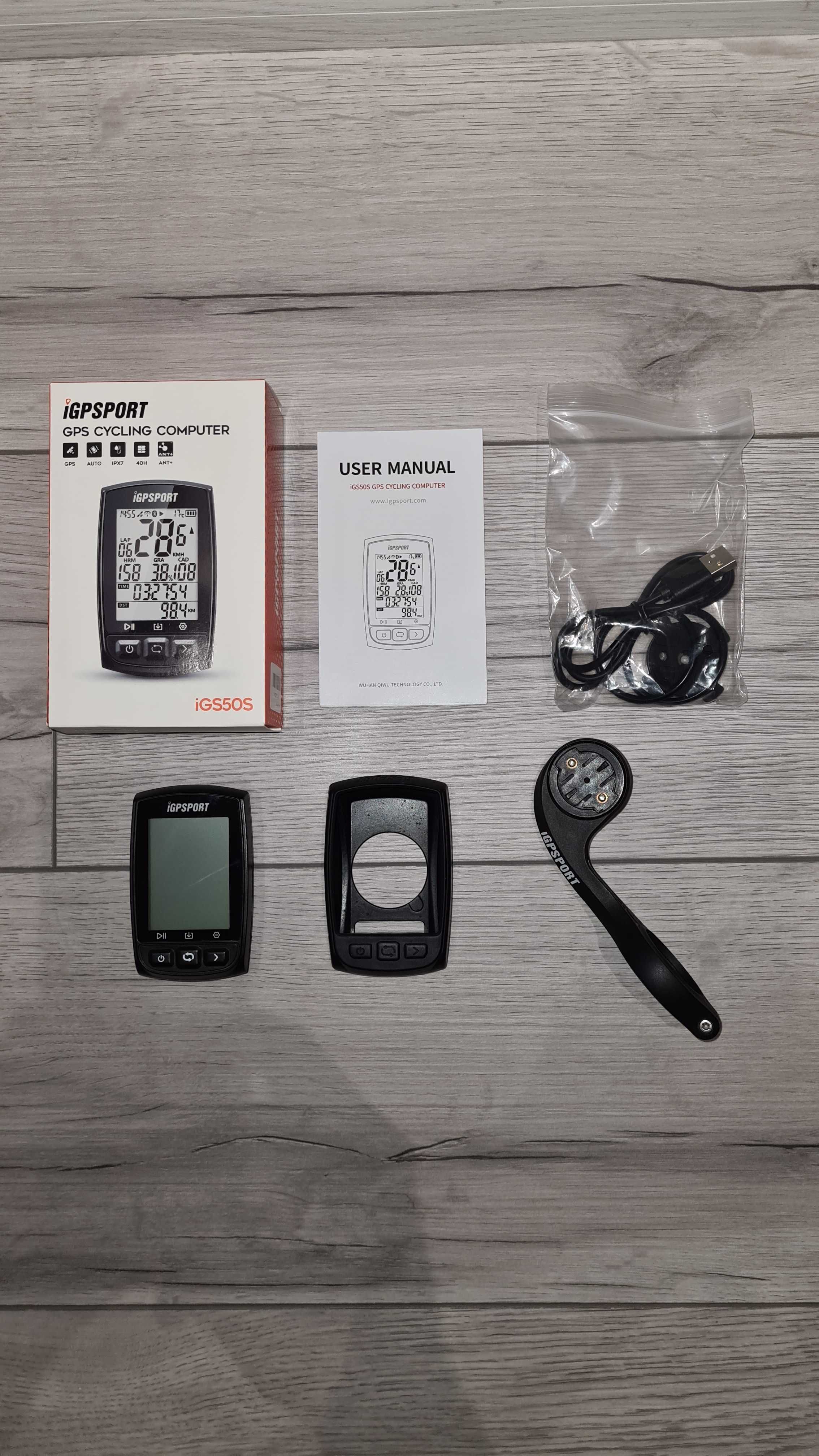 Licznik rowerowy iGPSport iGS50E GPS ANT+ Bluetooth + czujniki