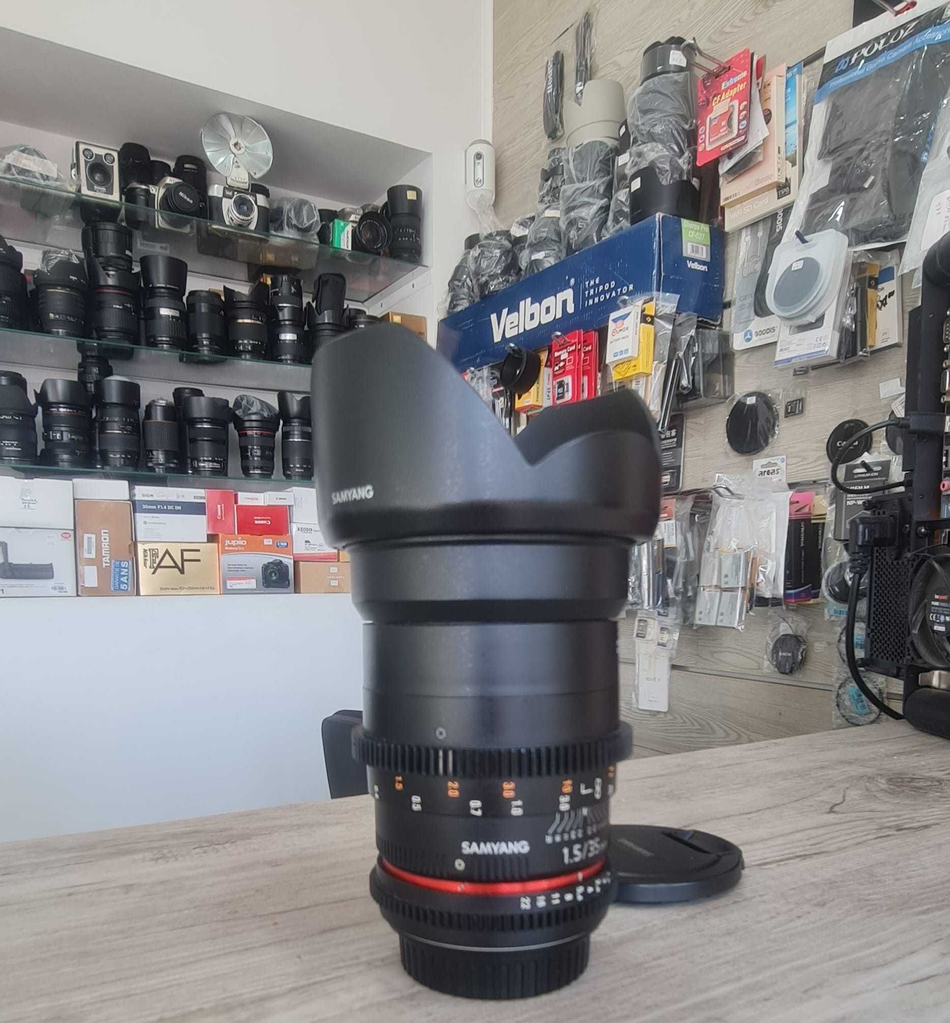 Samyang 35mm MF T1,5 Video DSLR II para Canon EF