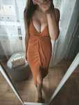 Karmelowa midi Bershka r.Xs