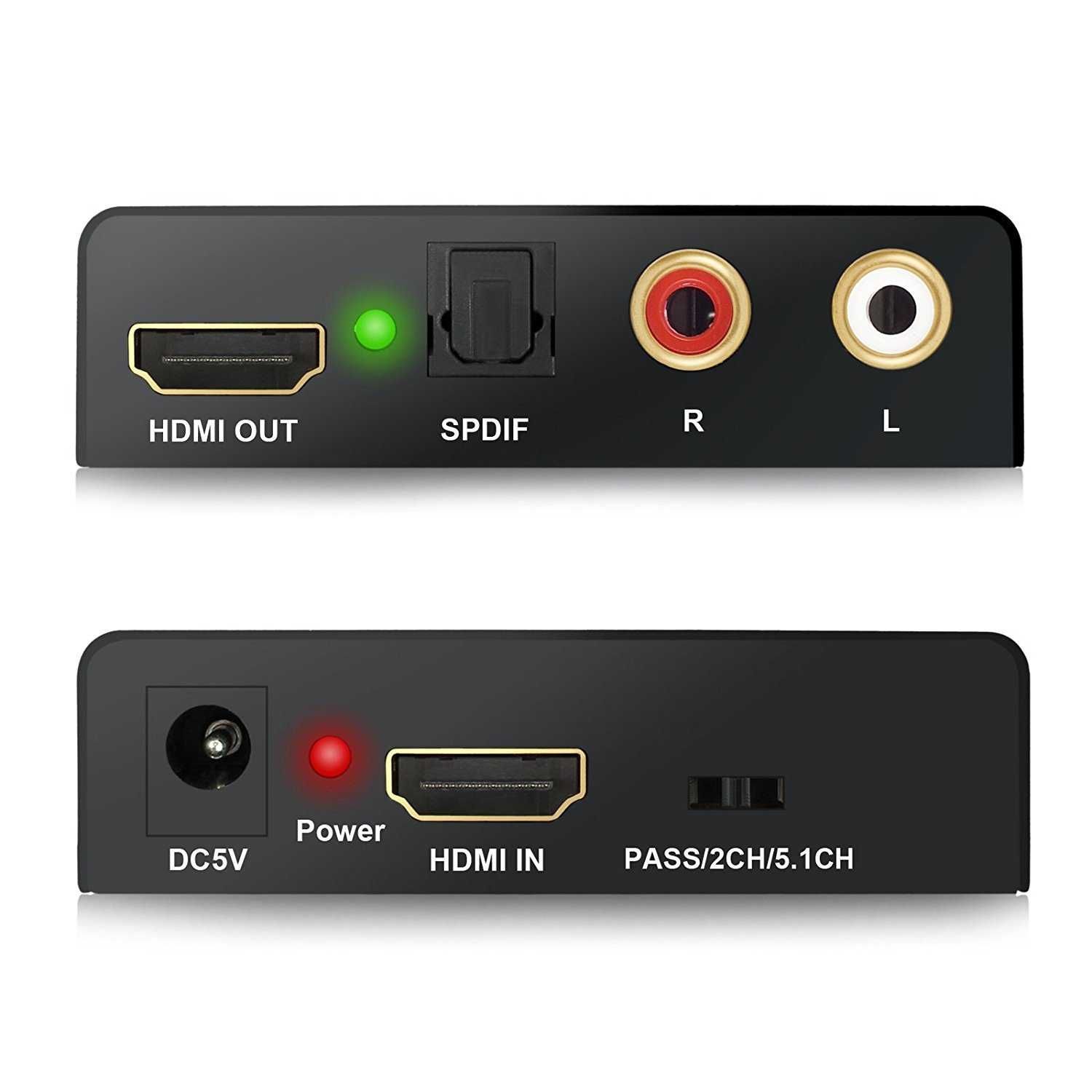 NEOTECK NTK006 Ekstraktor HDMI - HDMI 4K Spdif Toslink RCA TV Xbox PS4