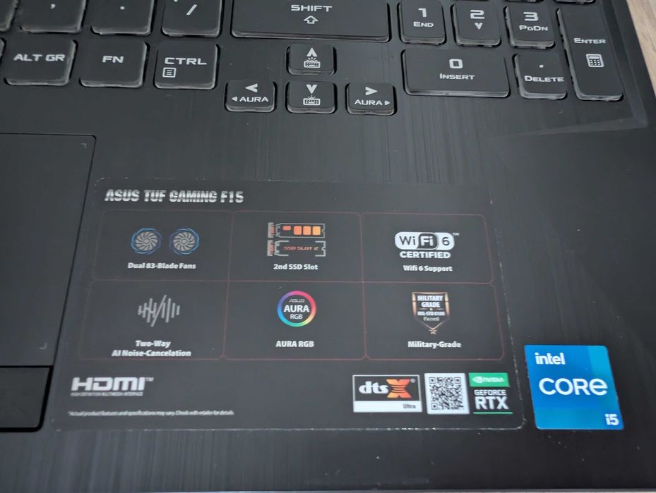 ASUS TUF Gaming F15 i5 RTX 3050Ti, 1TB SSD / Zamiana Macbook