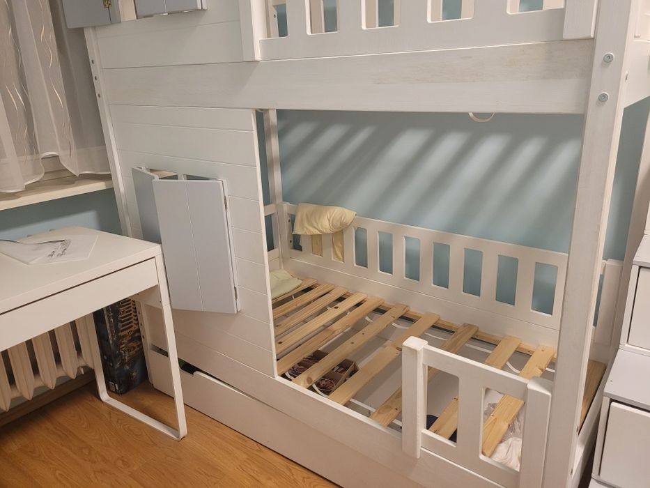 Łóżko piętrowe na materac 160x80 cm