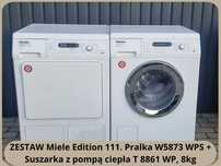 ZESTAW Miele Edition 111. Pralka W5873 WPS + Suszarka z pompą T 8861WP