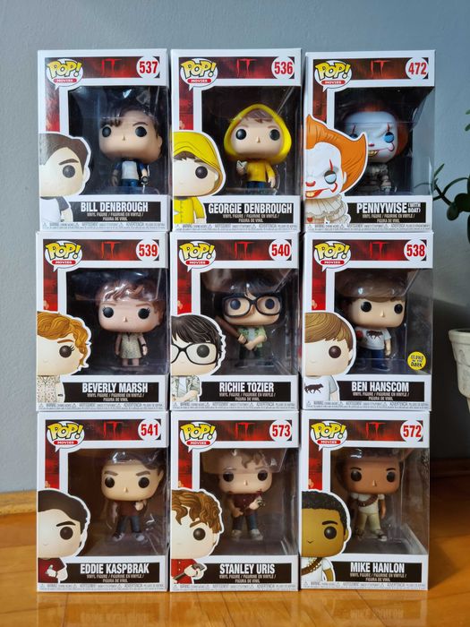 zestaw 9 figurek Funko POP IT / TO (Pennywise i kompletny Losers Club)