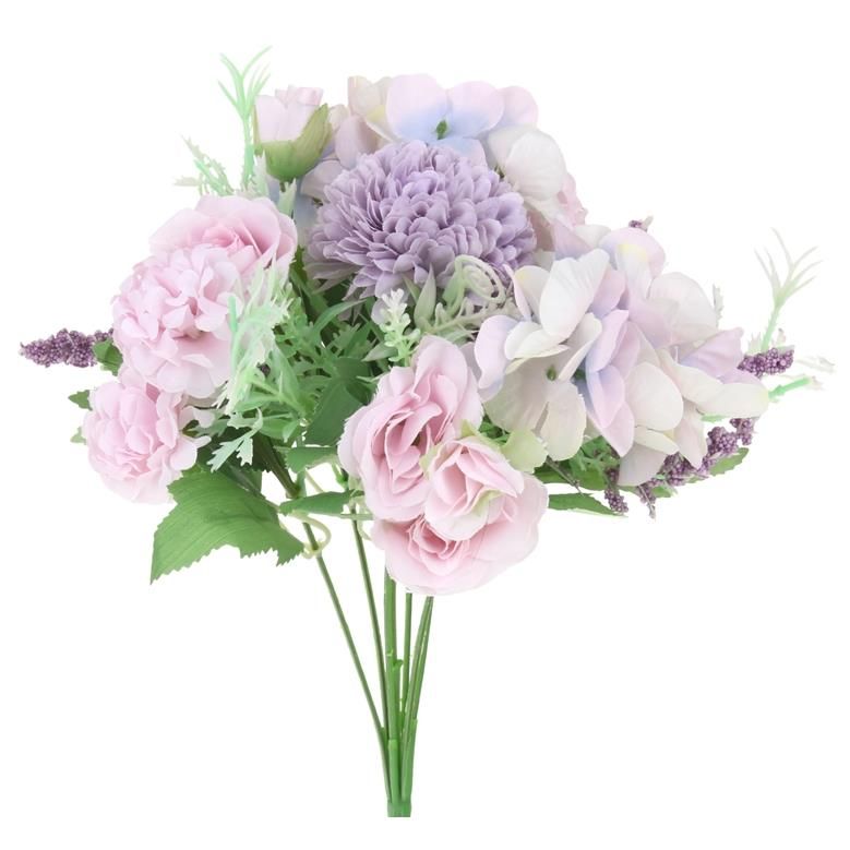 Chryzantema Róże Bukiet Sztucznych Kwiatów do Kompozycji Wazonu 32 cm