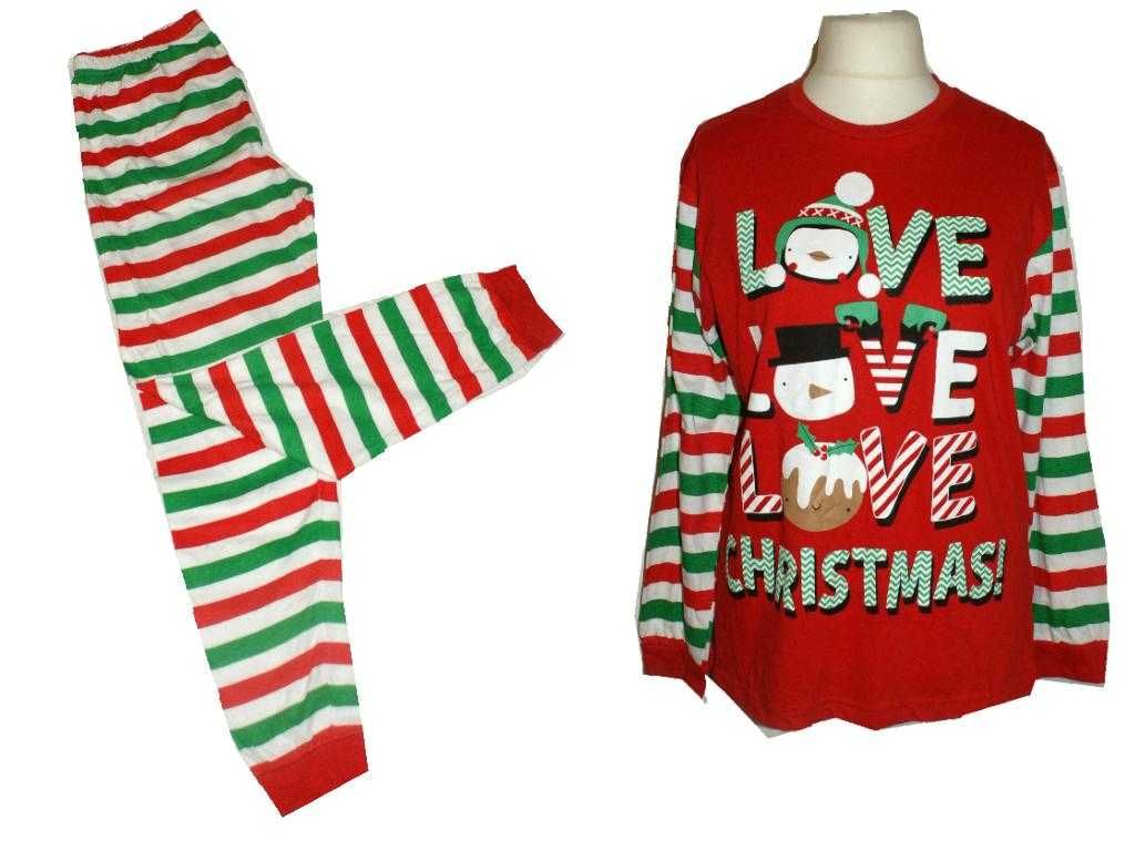 Christmas świąteczna dwuczęściowa piżama damska spodnie 42 XL