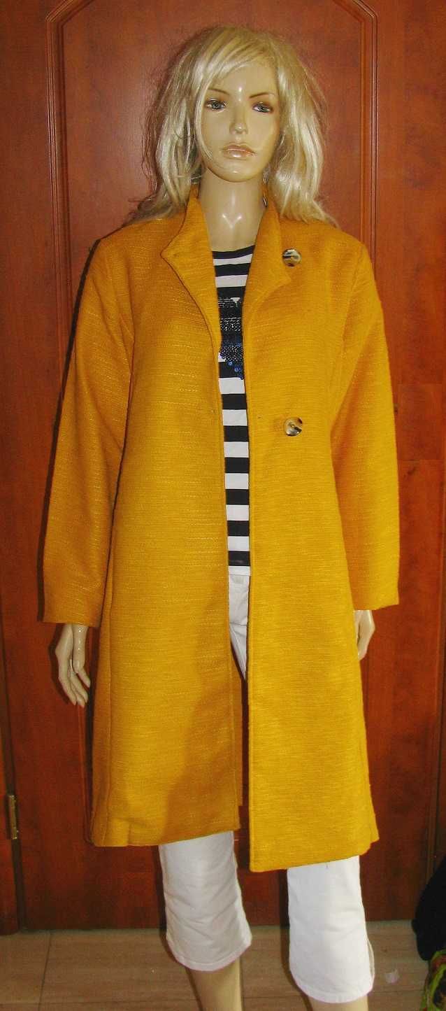 płaszcz miodowy żółty H&M 40