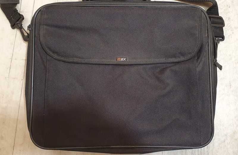 Torba na laptopa D-Lex czarna z paskiem 39x32x5