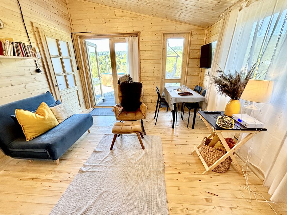 Domekl na Sylwestra z jacuzzi sauną w Bieszczadach