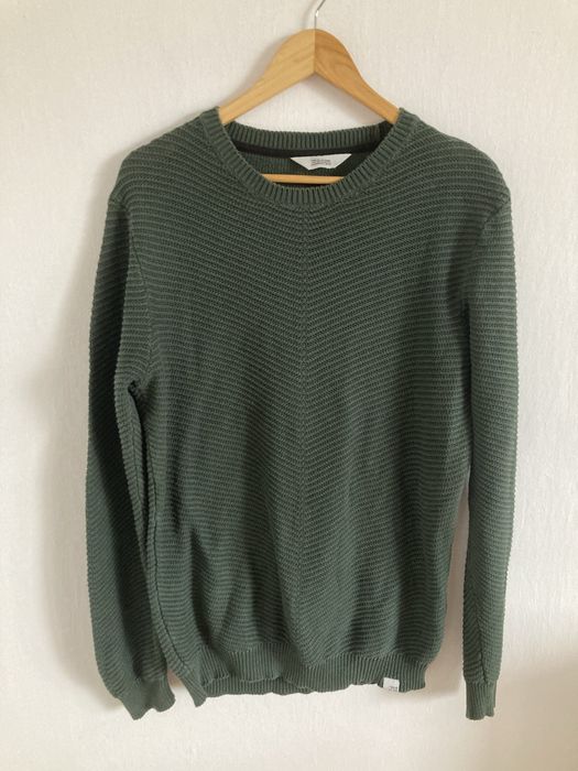 Sweter zielony bawełna xl !solid