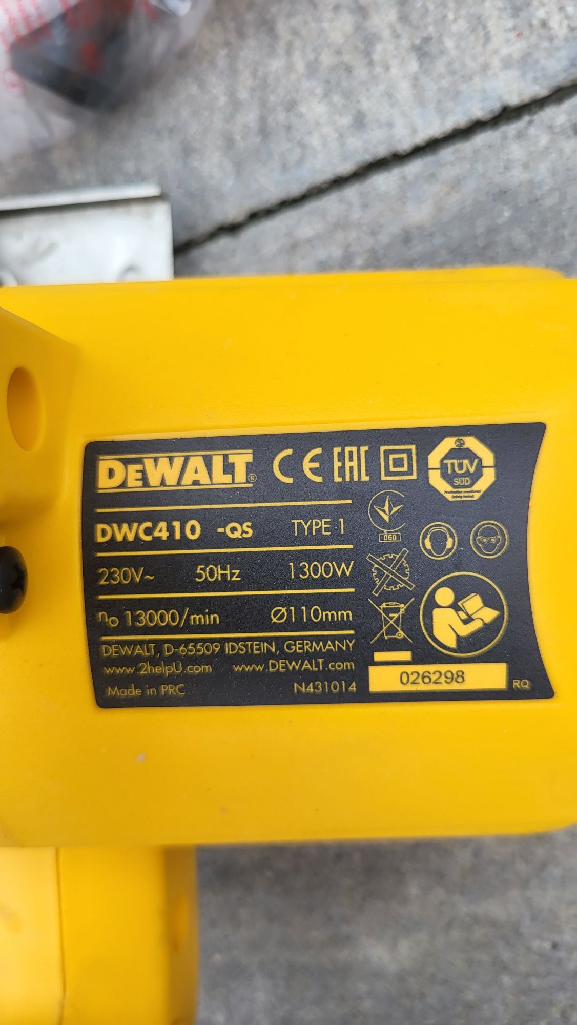 DeWalt DWC410 maszynka do cięcia płytek