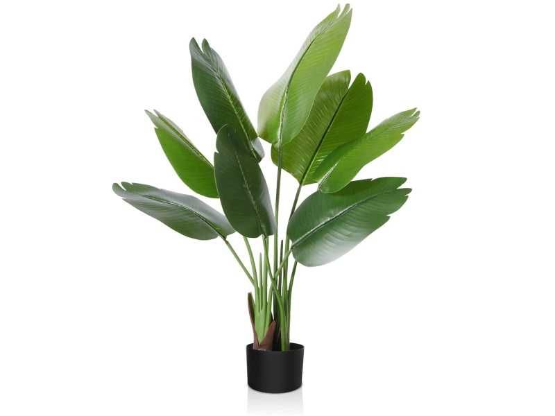 CROSOFMI Sztuczna Roślina Ptak Rajski 120 cm