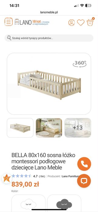 Sorzedam  łóżko dziecięce