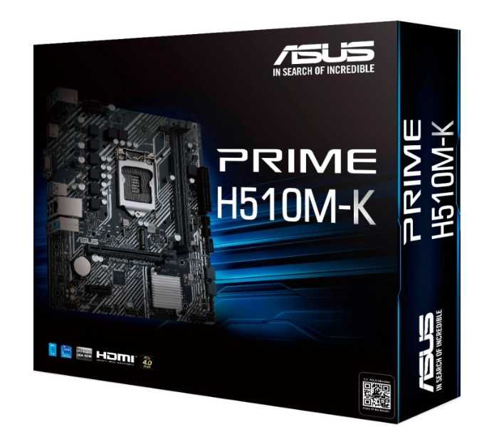 Материнская плата ASUS PRIME H510M-K
s1200 mATX и Процессор  i3 10105F