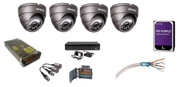zestaw monitoringu 4-32 kamery 5mpx UHD-4K monitoring domu sklepu hali