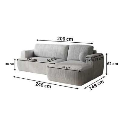 Nowy narożnik beżowy kanapa sofa krem plusz funkcja spania pojemnik