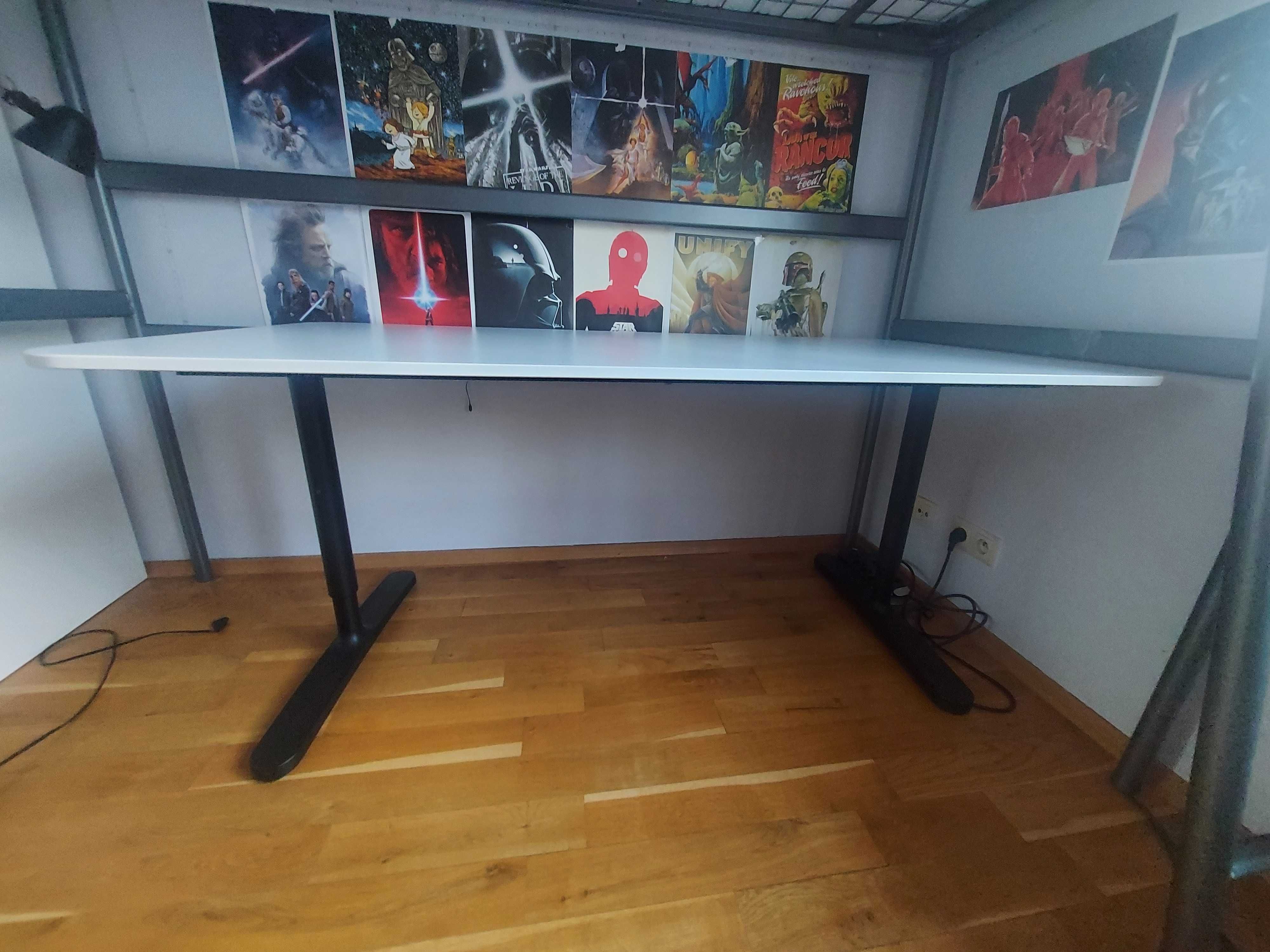 Biurko regulowane Ikea 80x160 (i) krzeslo