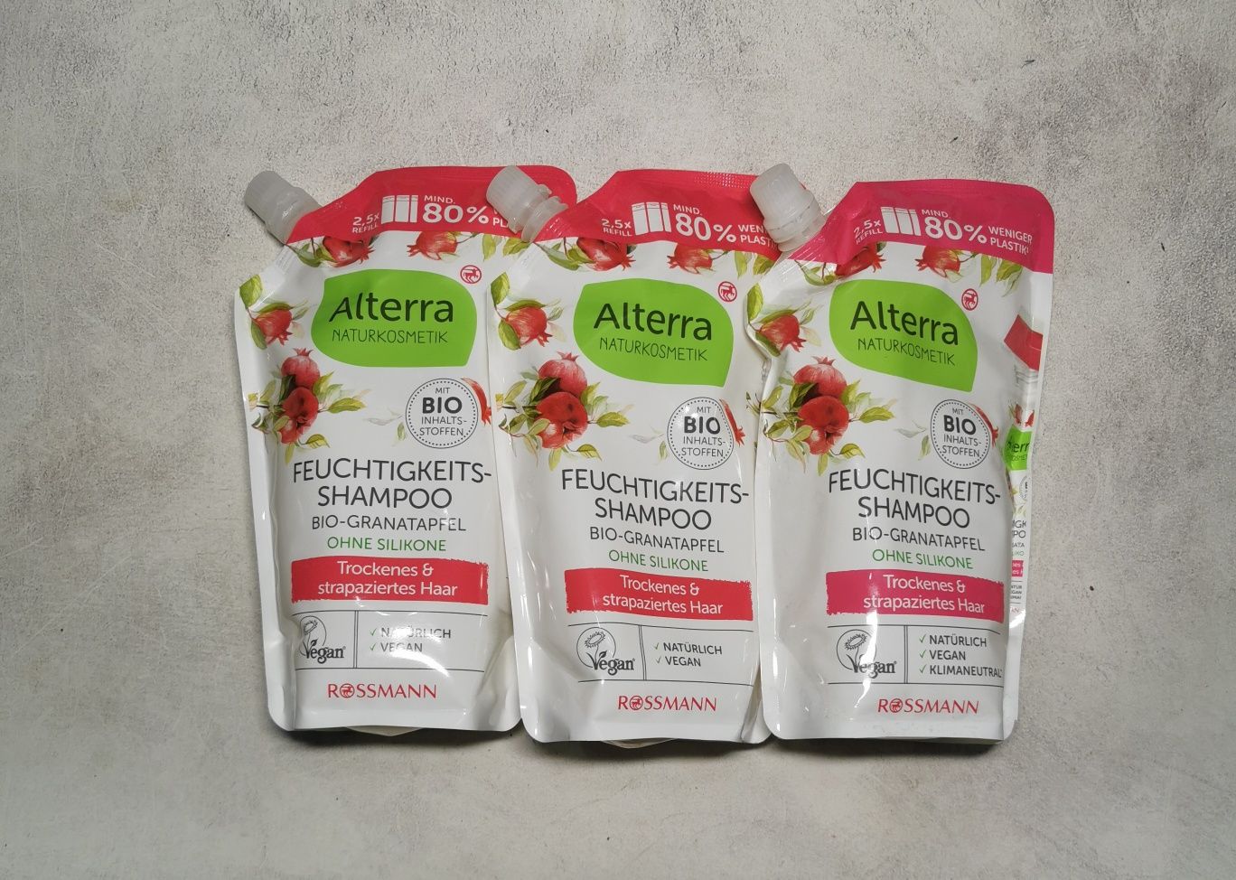 Szampon Alterra Nawilżający Granat Bio 3x 500ml
