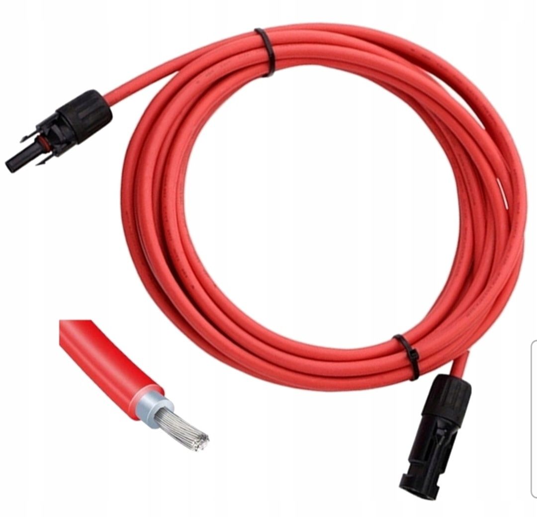 Przedłużacz Kabel Solarny 5m 6mm2 PV MC4 do Panela