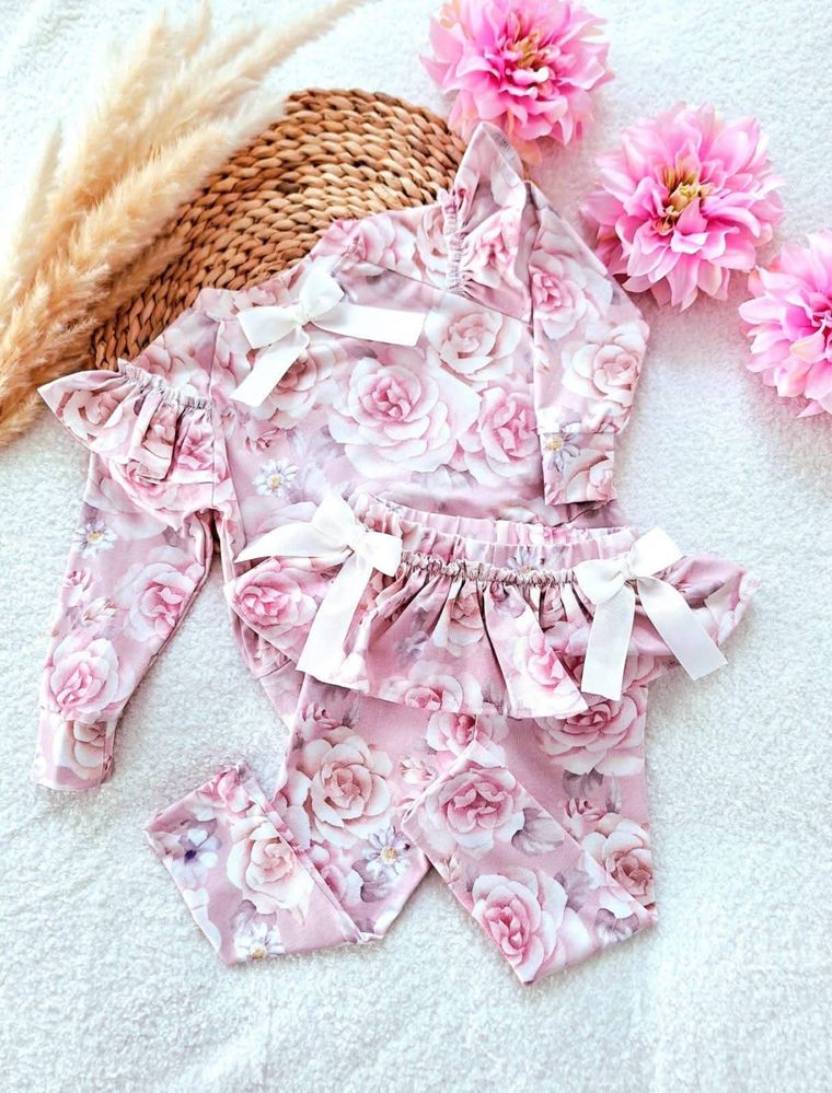 Nowość Nikol Kids Fashion dresik dres bluza+legginsy pastele 86 cm