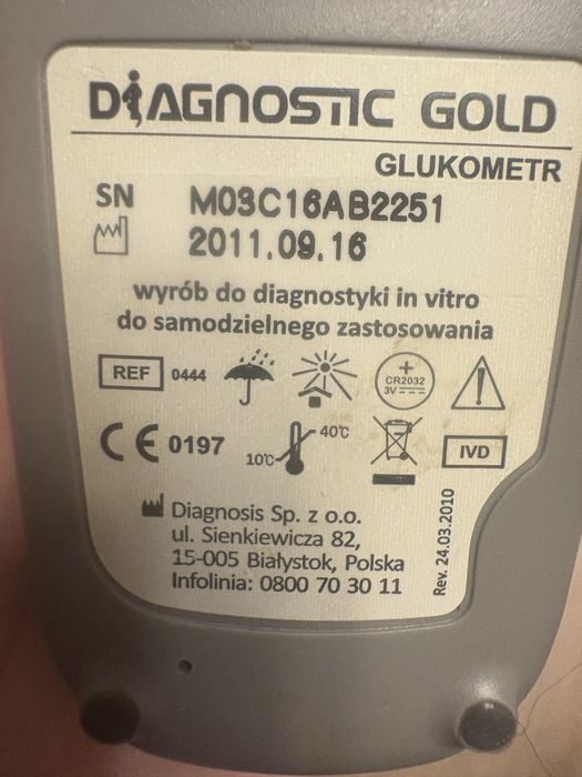 Diagnostic Gold glukometr wyrób do diagnostyki in vitro