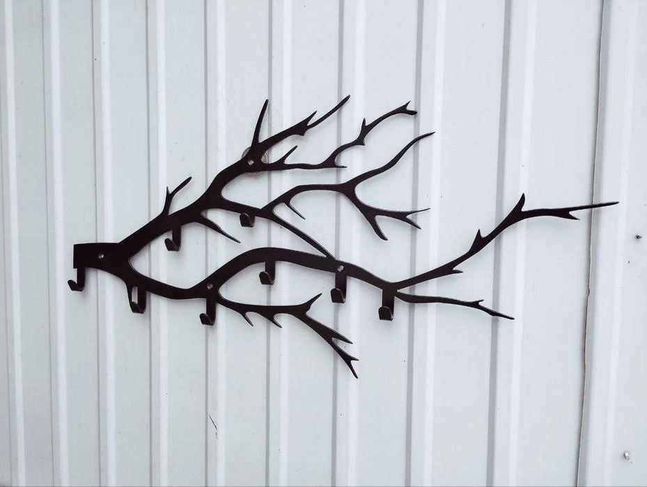 Вішалка Гілка дерева ручної роботи з металу, Вешалка Ветка дерева №2