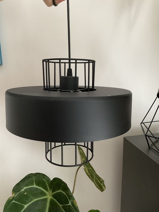 Zestaw 2 lampy drucianw loftowe z kloszem 30 cm średnicy