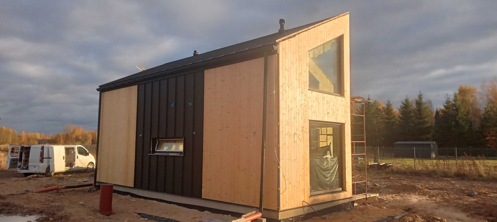 Dom drewniany, dom podlaski, budowa domów w technologii szkieletowej.