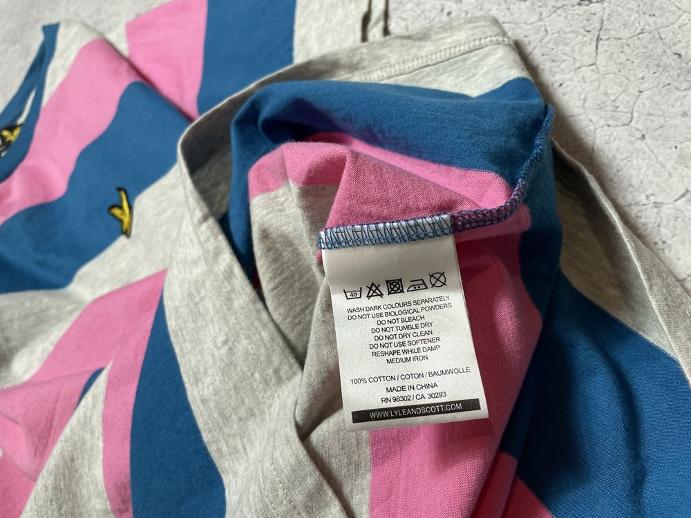 Мужская Полосатая Футболка Lyle And Scott,Оригинал,Идеал,S,кэжуал