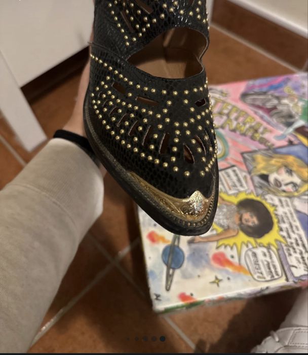 Sapatos MACEO black snake gold