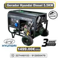 Gerador Disel Hyunda 5.5Kw Profissional -- 3 Anos de Garantia