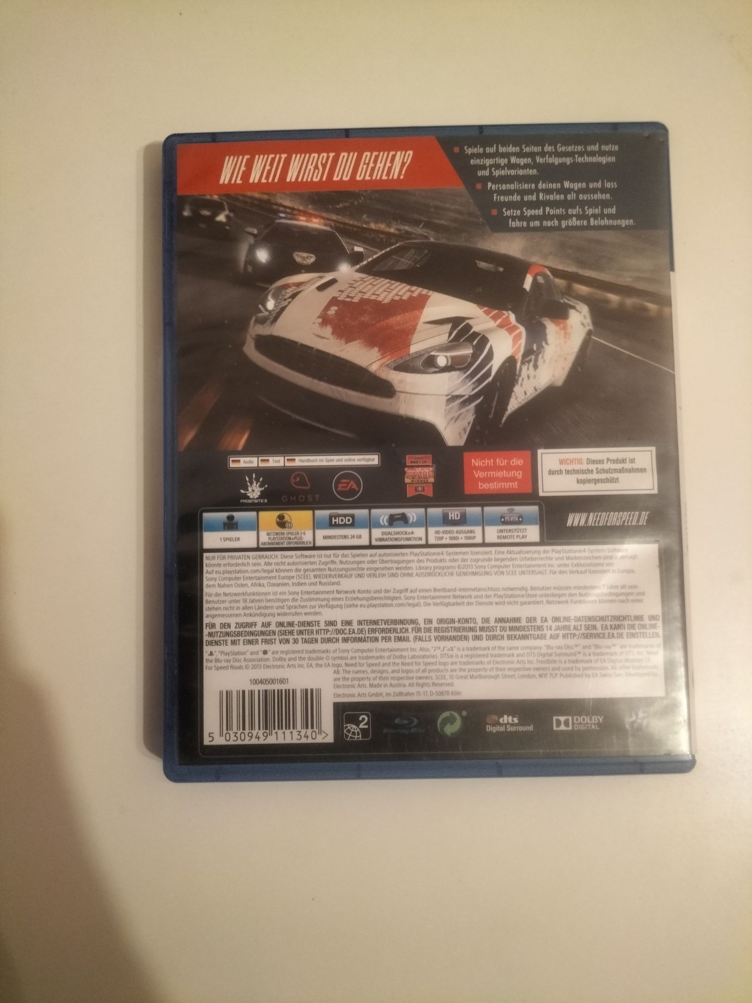 NEED FOR SPEED rivals PS4 używana