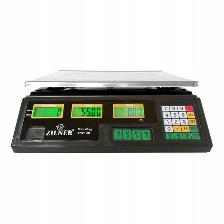 WAGA SKLEPOWA 40 kg 2g elektroniczna akumulatorowa magazynowa ładowana