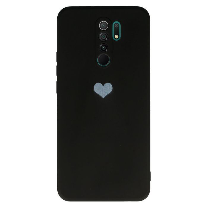 Vennus Silicone Heart Case Do Xiaomi Redmi 9 Wzór 1 Czarny