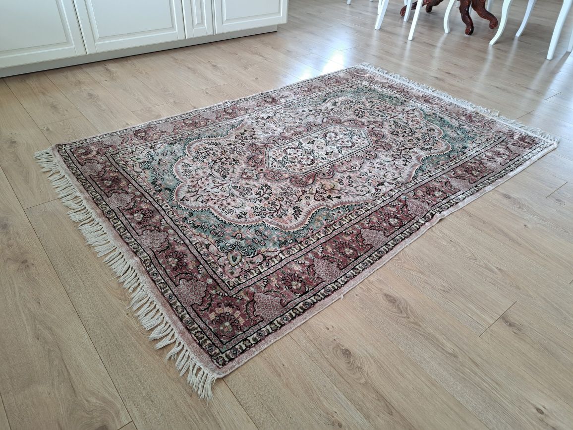 Przepiękny jedwabny ręcznie tkany dywan 125x195cm nr1466