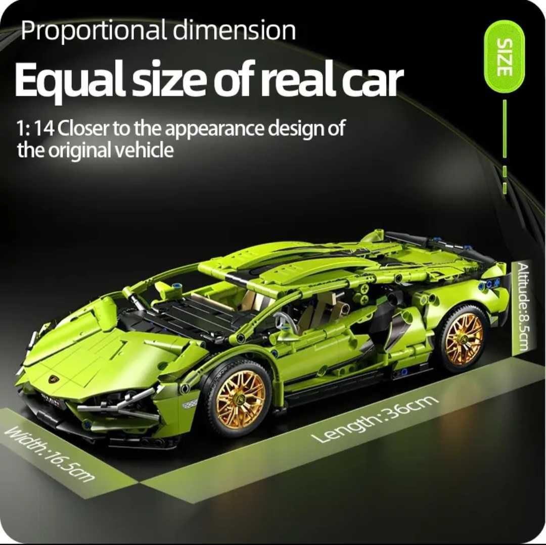 Klocki nie LEGO * Lamborghini 1:14 1280 szt