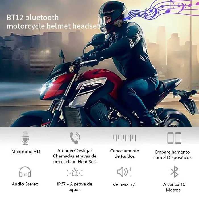 [NOVO]PROMOÇÃO Intercomunicador/Interfone Bluetooth para Capacete Moto