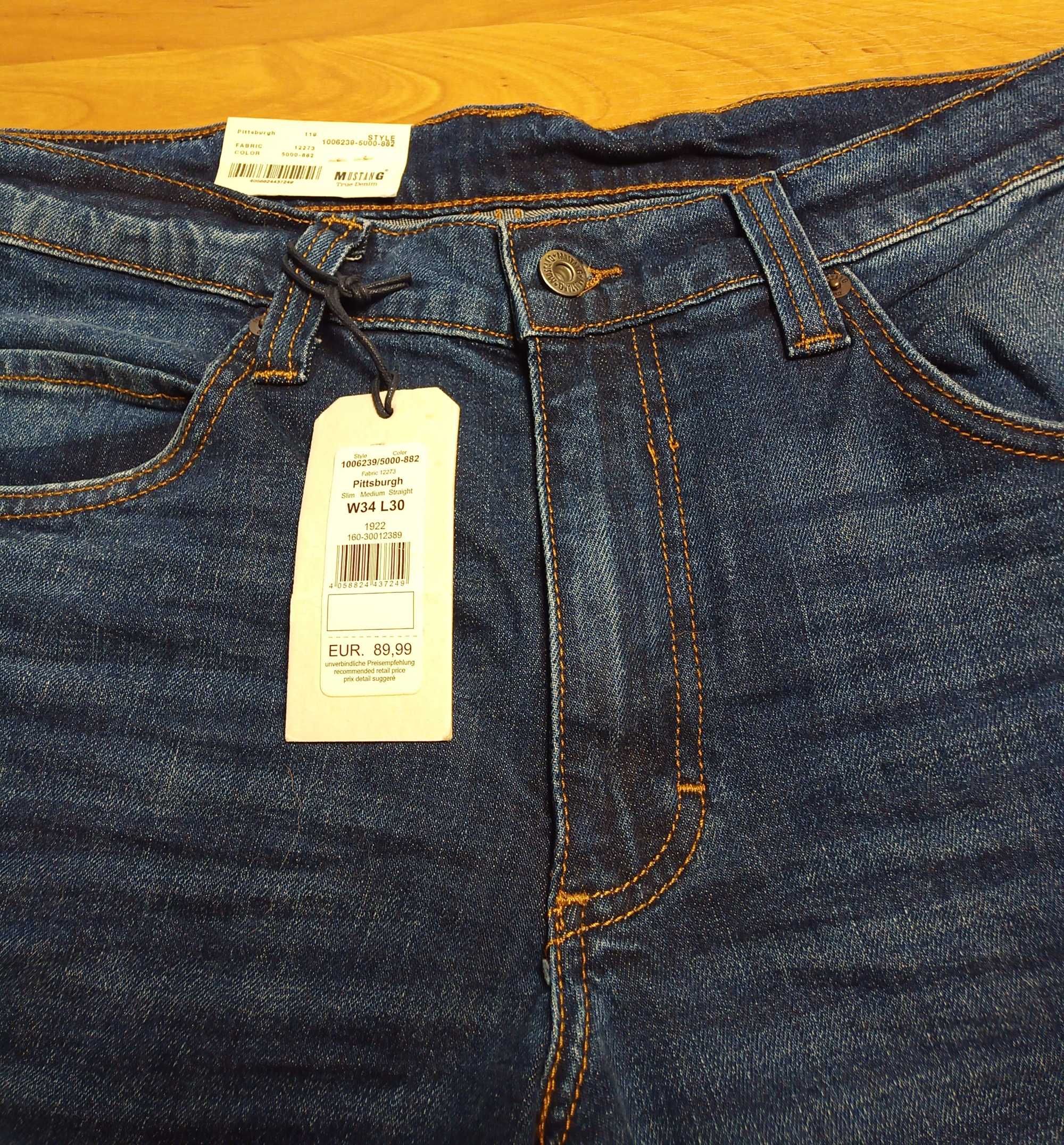 Spodnie yeans MUSTANG TRUE DENIM Oryginal, roz. W34 L30