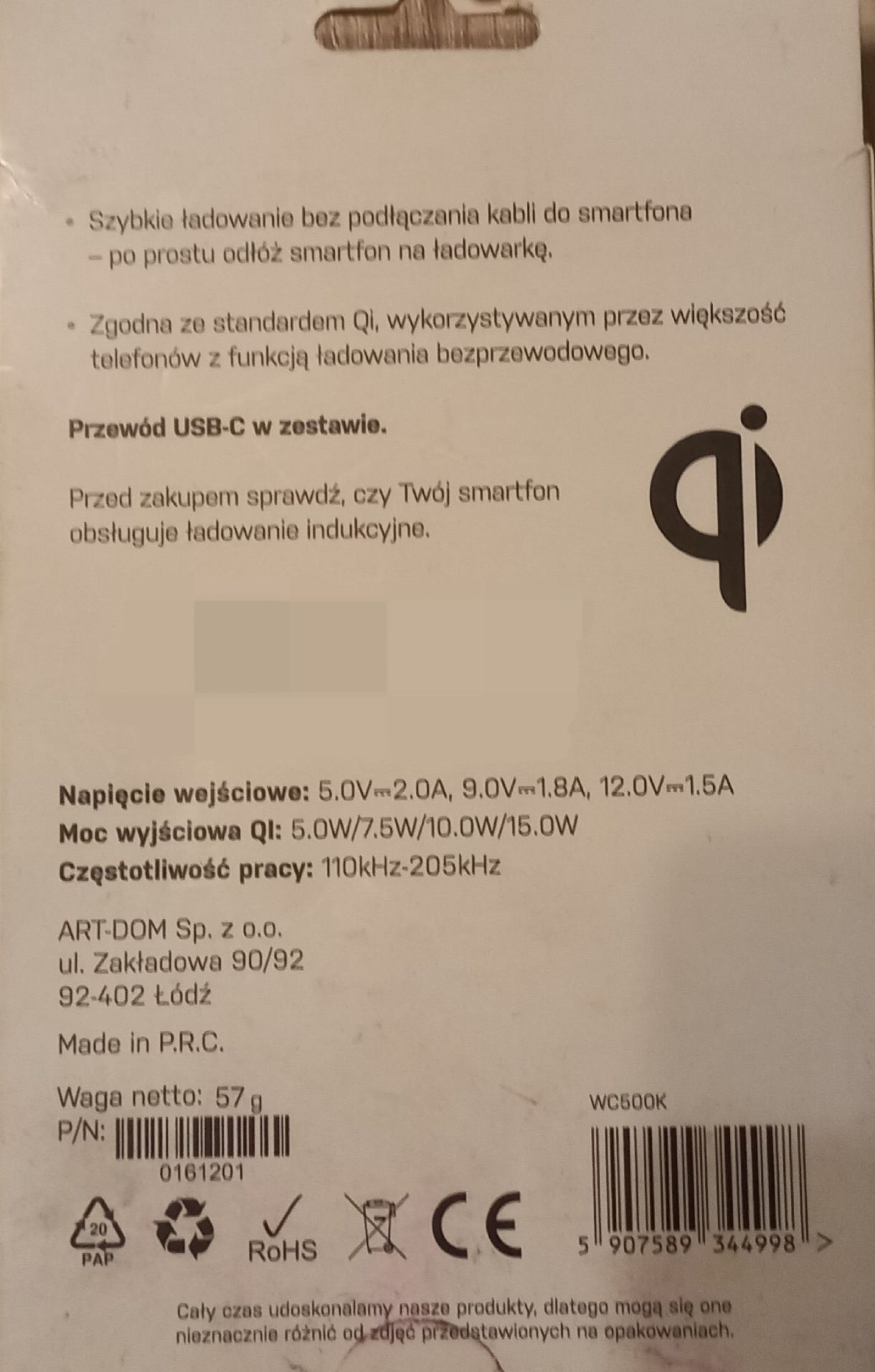 Ładowarka Indukcyjna Xline WC500K