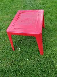 Stolik czerwony plastikowy dla dziecka